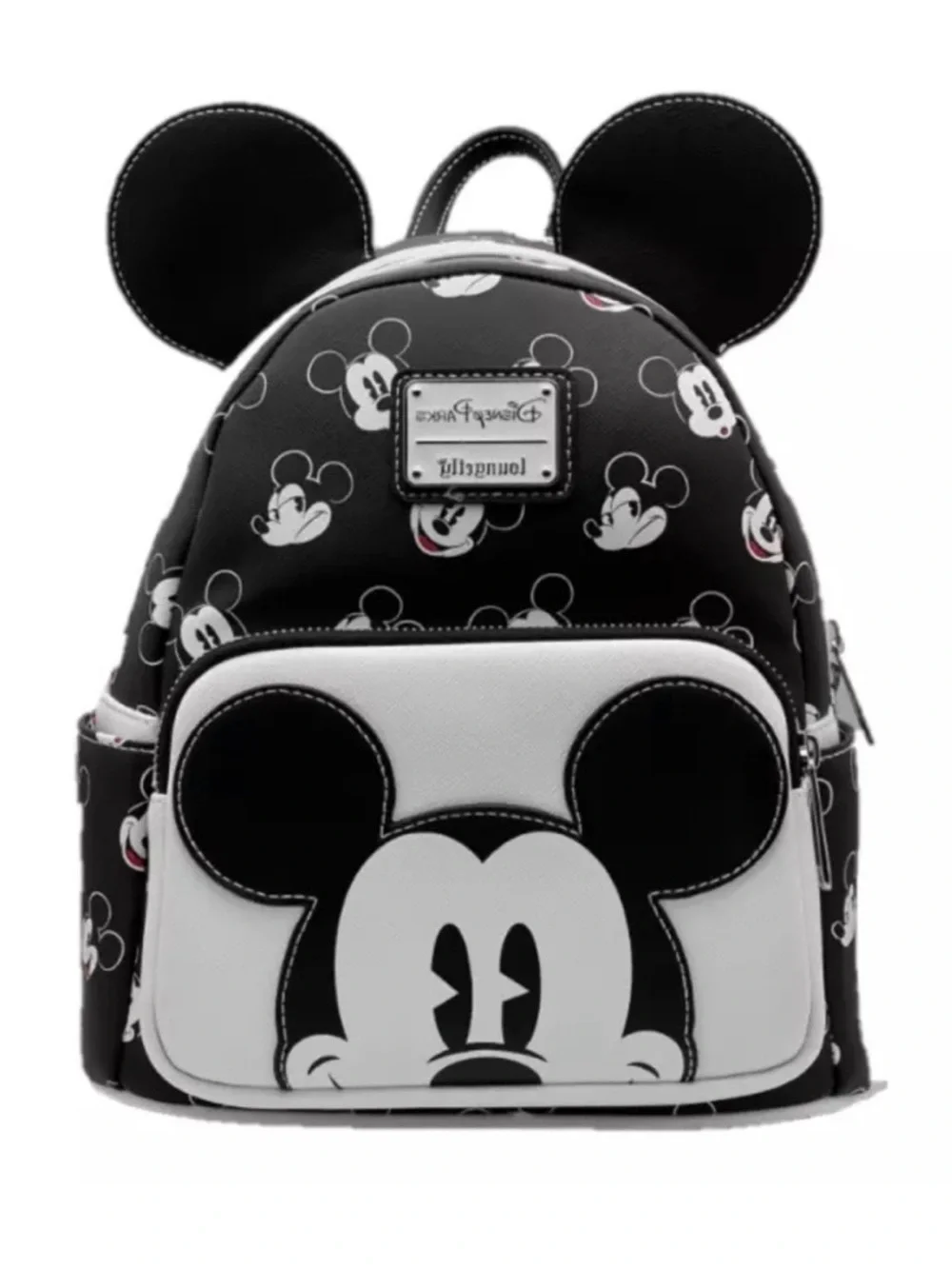 Loungefly Disney Parks Excl. Black & white Mickey Mouse face expressions